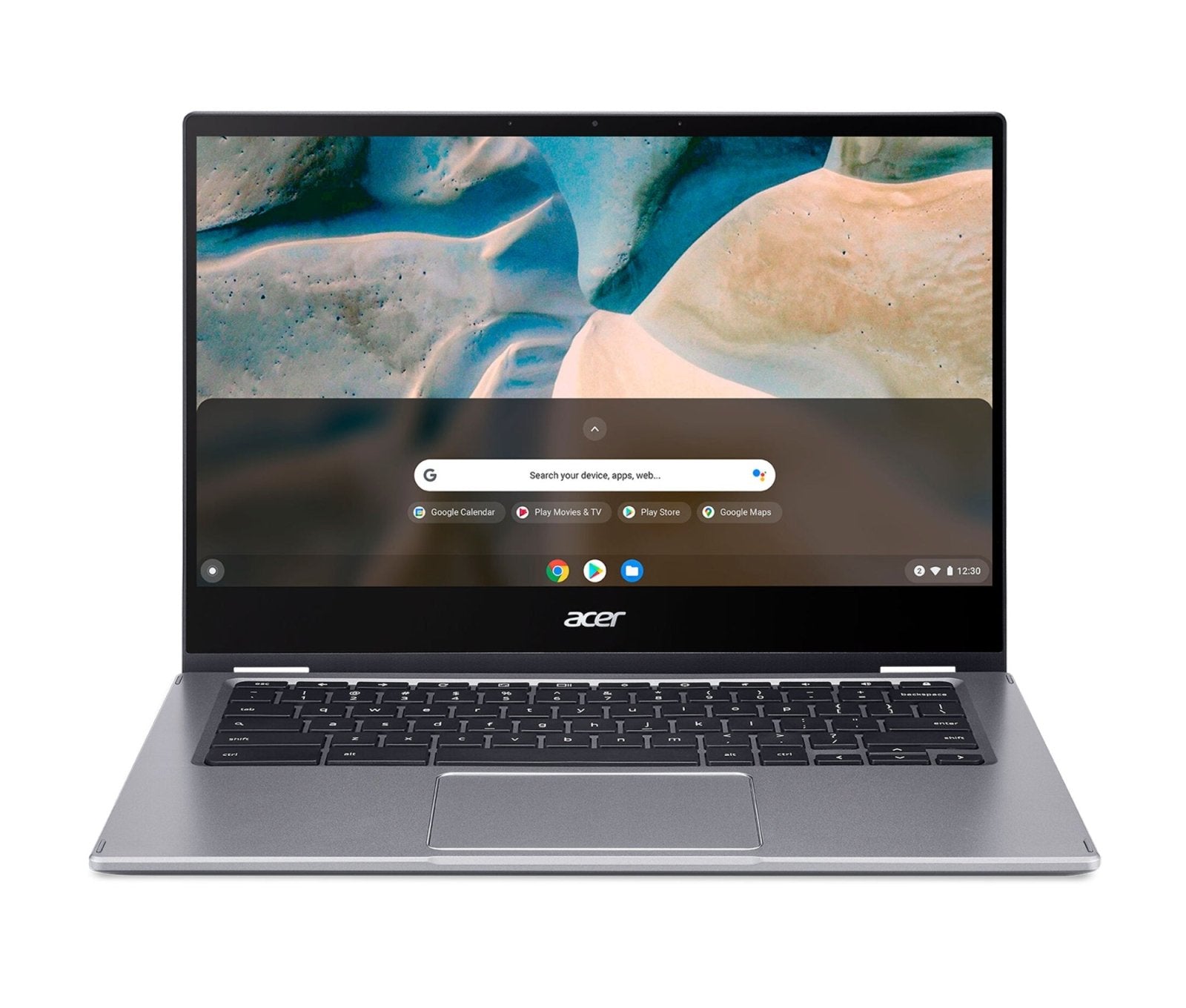 Acer Chromebook Spin 514 14 Zoll Touch Display 1920x1080 Full HD AMD Athlon 64GB Flash Speicher 4GB RAM Silber Chrome OS refurbished