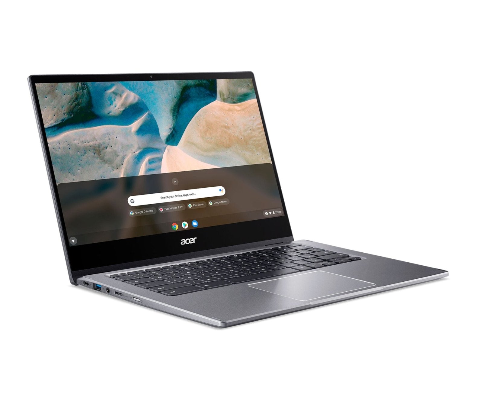 Acer Chromebook Spin 514 14 Zoll Touch Display 1920x1080 Full HD AMD Athlon 64GB Flash Speicher 4GB RAM Silber Chrome OS refurbished