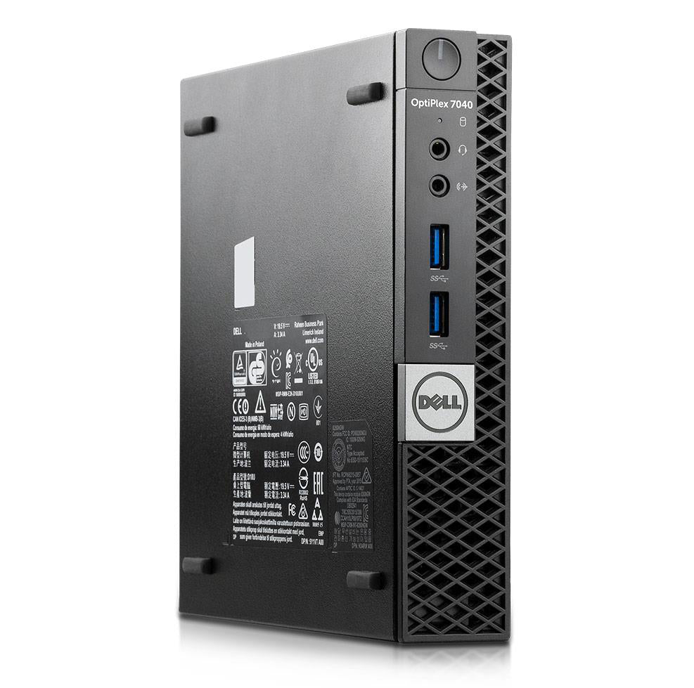Dell Optiplex 7040 Micro USFF Mini - PC Intel Quad Core i5 256GB SSD 8GB Windows 10 Pro MAR inkl. W - Lan refurbished