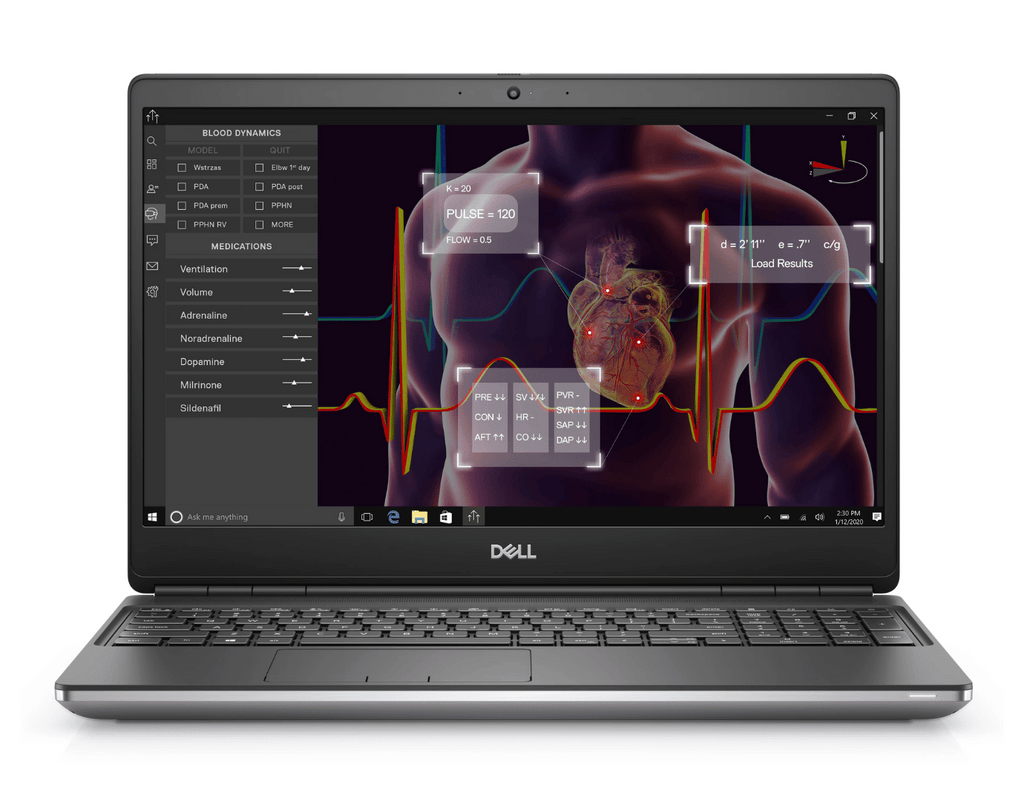 Dell Precision 7550 15,6 inch 1920x1080 Full HD Intel Core i7 512GB SSD 32GB Windows 11 Pro Nvidia Quadro