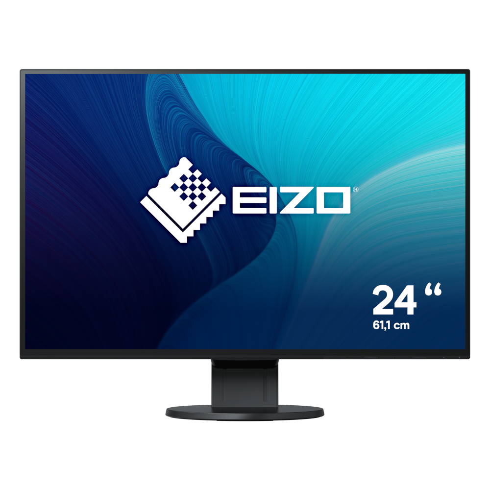 Eizo FlexScan EV2456-BK schwarz 24 Zoll WUXGA 1920x1200 DisplayPort HDMI DVI-D VGA USB Höhenverstellbar