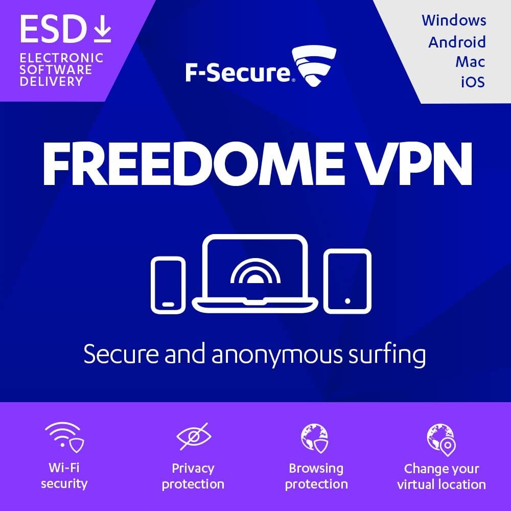 F-Secure VPN private browsing for 3 devices
