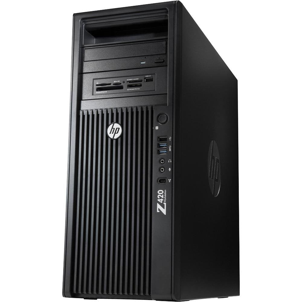 HP Z420 Intel Xeon Quad Core E5 256GB SSD + 500GB HDD 32GB Speicher Win 10 Pro MAR Nvidia