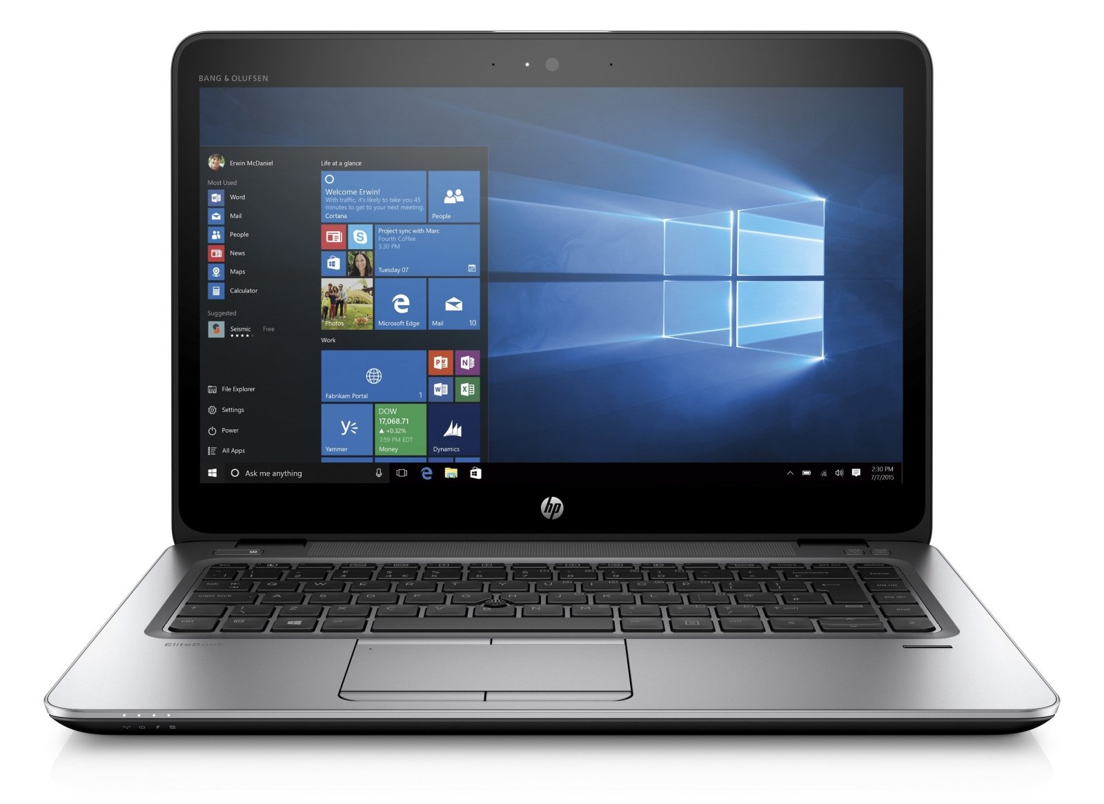 HP EliteBook 745 G3 14 Zoll 1920x1080 Full HD AMD Pro A10 256GB SSD 8GB Windows 10 Pro MAR Webcam refurbished
