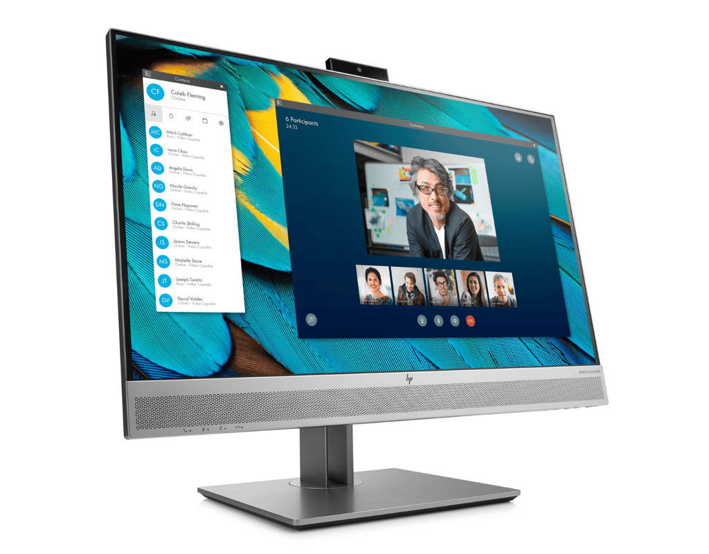 HP EliteDisplay E243m zilver zwart 23,8 inch Full HD 1920x1080 HDMI DisplayPort VGA incl. webcam