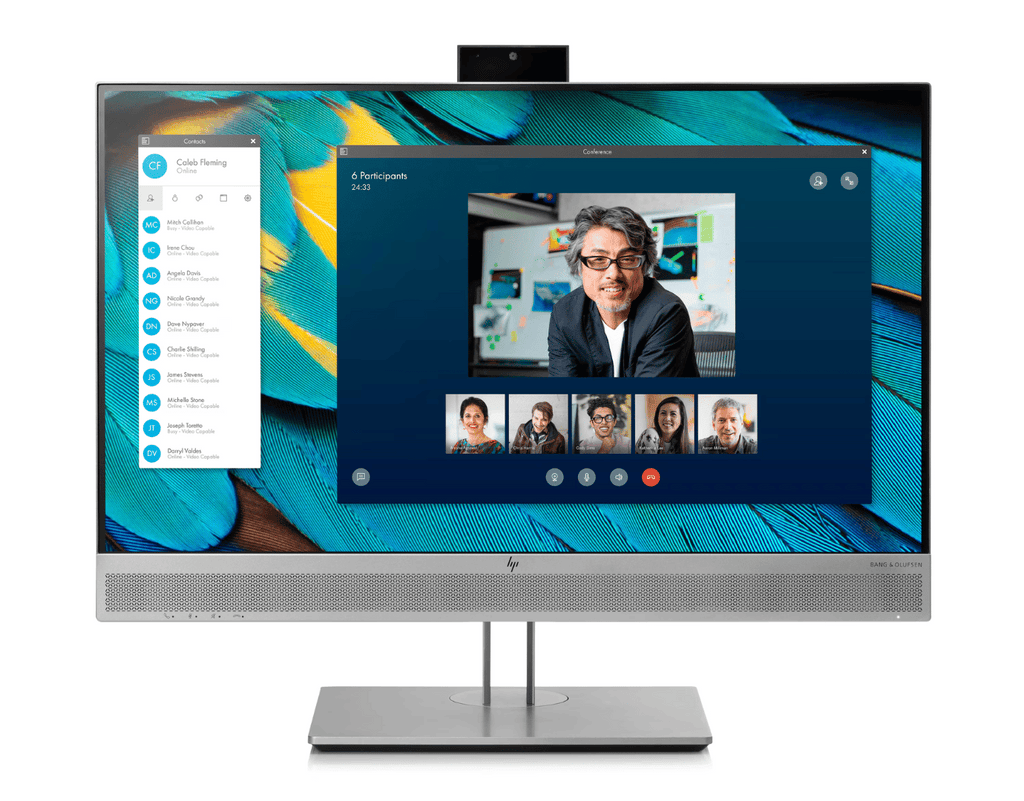 HP EliteDisplay E243m zilver zwart 23,8 inch Full HD 1920x1080 HDMI DisplayPort VGA incl. webcam