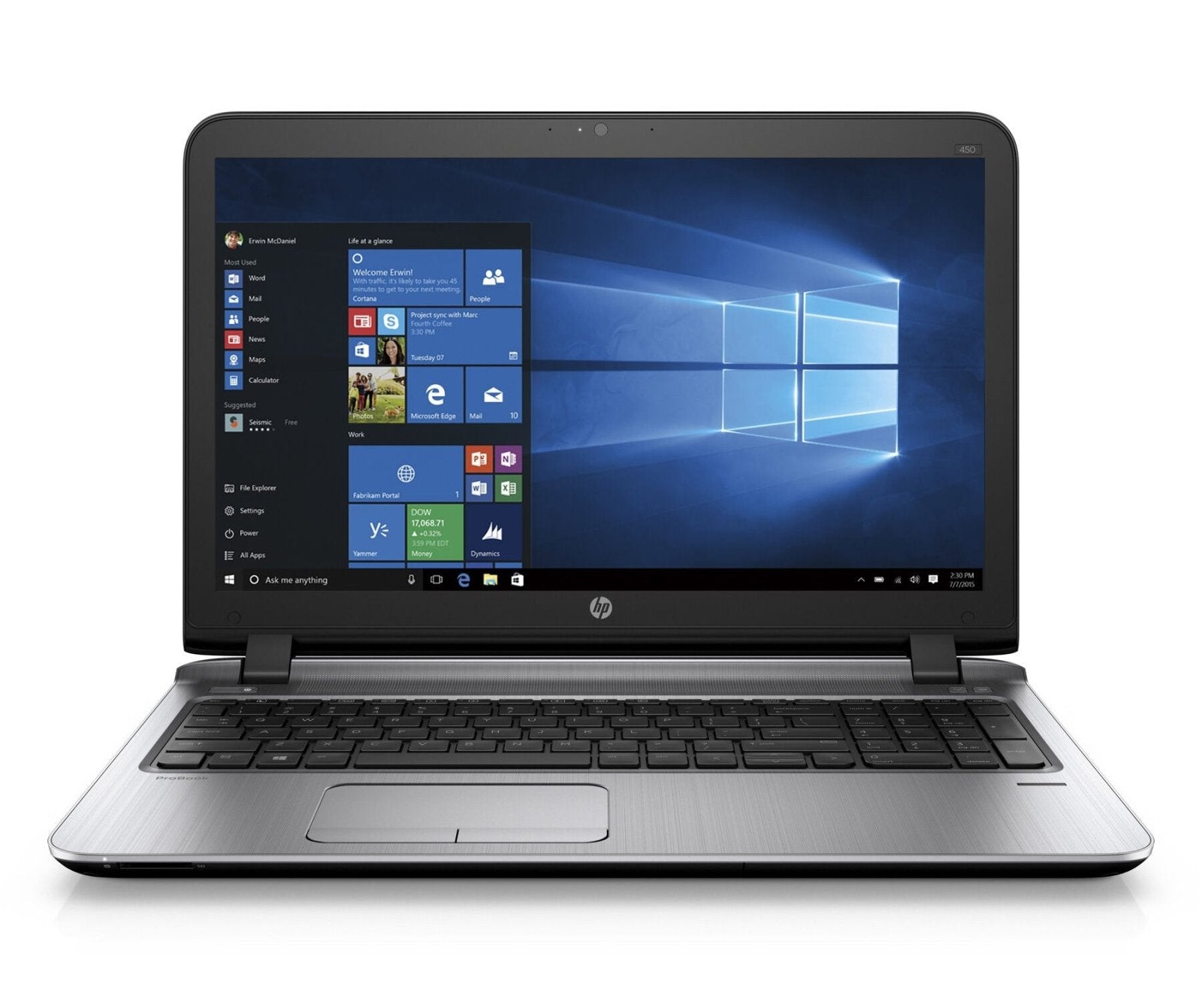 HP ProBook 450 G3 15,6 Zoll HD Intel Core i3 256GB SSD 8GB Windows 10 Pro Fingerprint refurbished