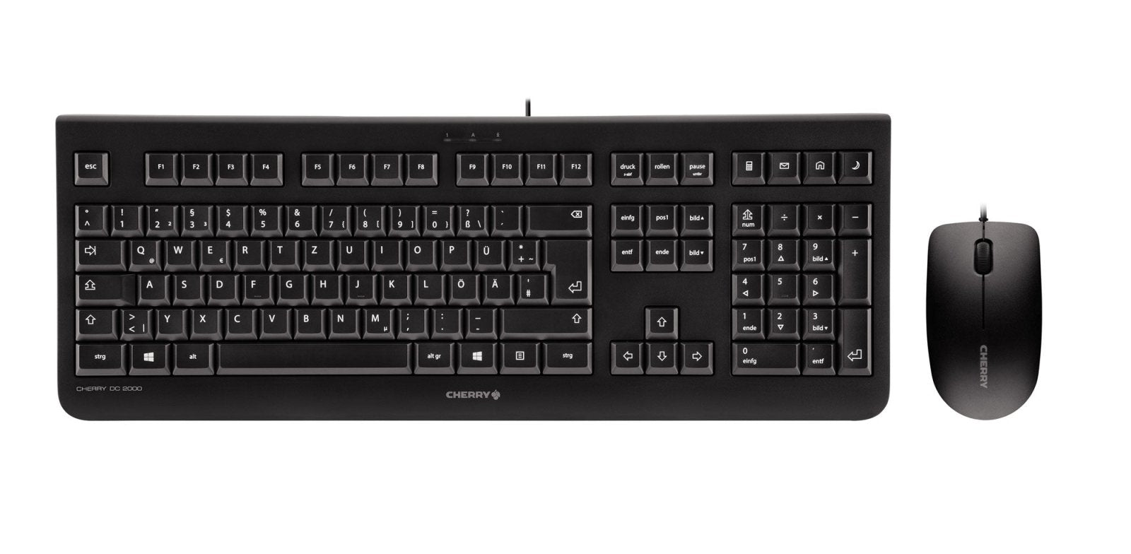 Cherry DC 2000 - Tastatur und Maus Set USB schwarz refurbished