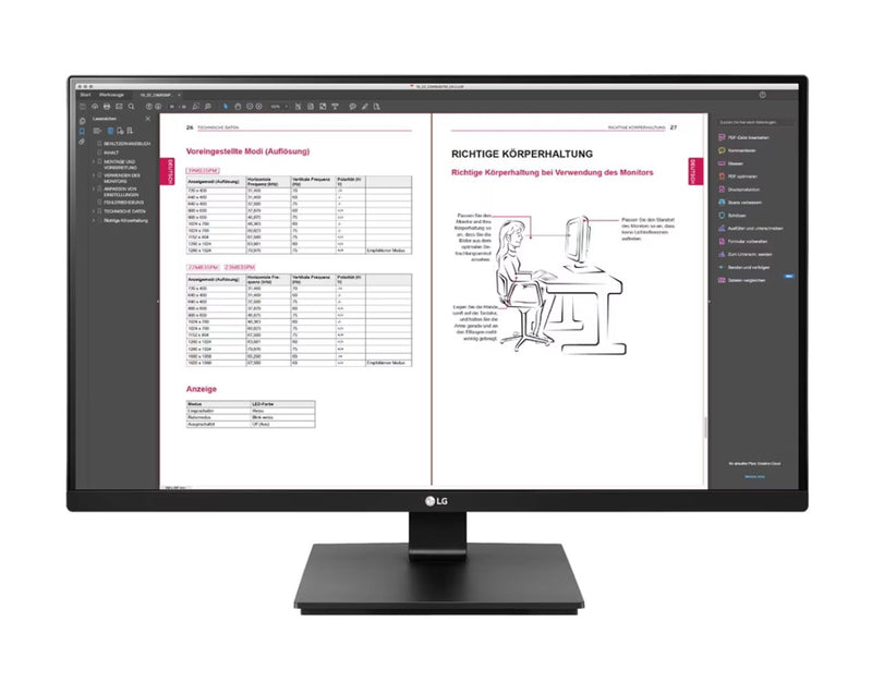 LG 27BN65Q - B schwarz 27 Zoll QHD 2560x1440 DisplayPort HDMI Höhenverstellbar refurbished