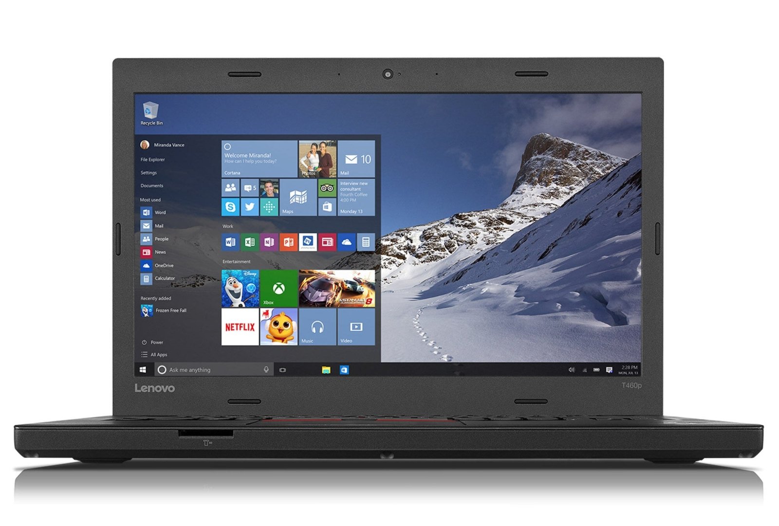 Lenovo ThinkPad T460p 14 Zoll 1920×1080 Full HD Intel Core i7 512GB SSD 16GB Windows 10 Pro Webcam refurbished