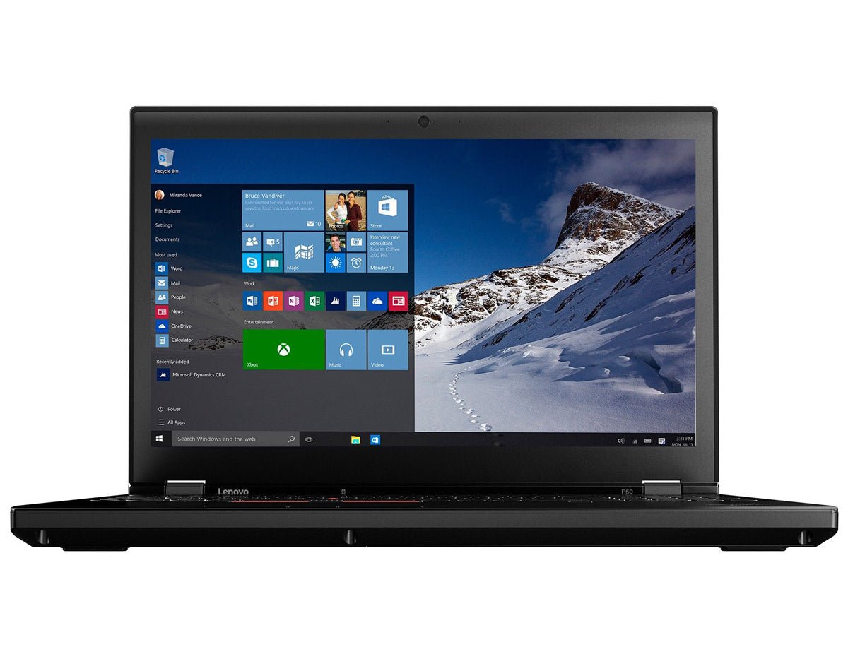 Lenovo ThinkPad P50 15,6 Zoll Touch Display Full HD Intel Xeon E3 512GB SSD 32GB Windows 10 Pro Nvidia Quadro refurbished