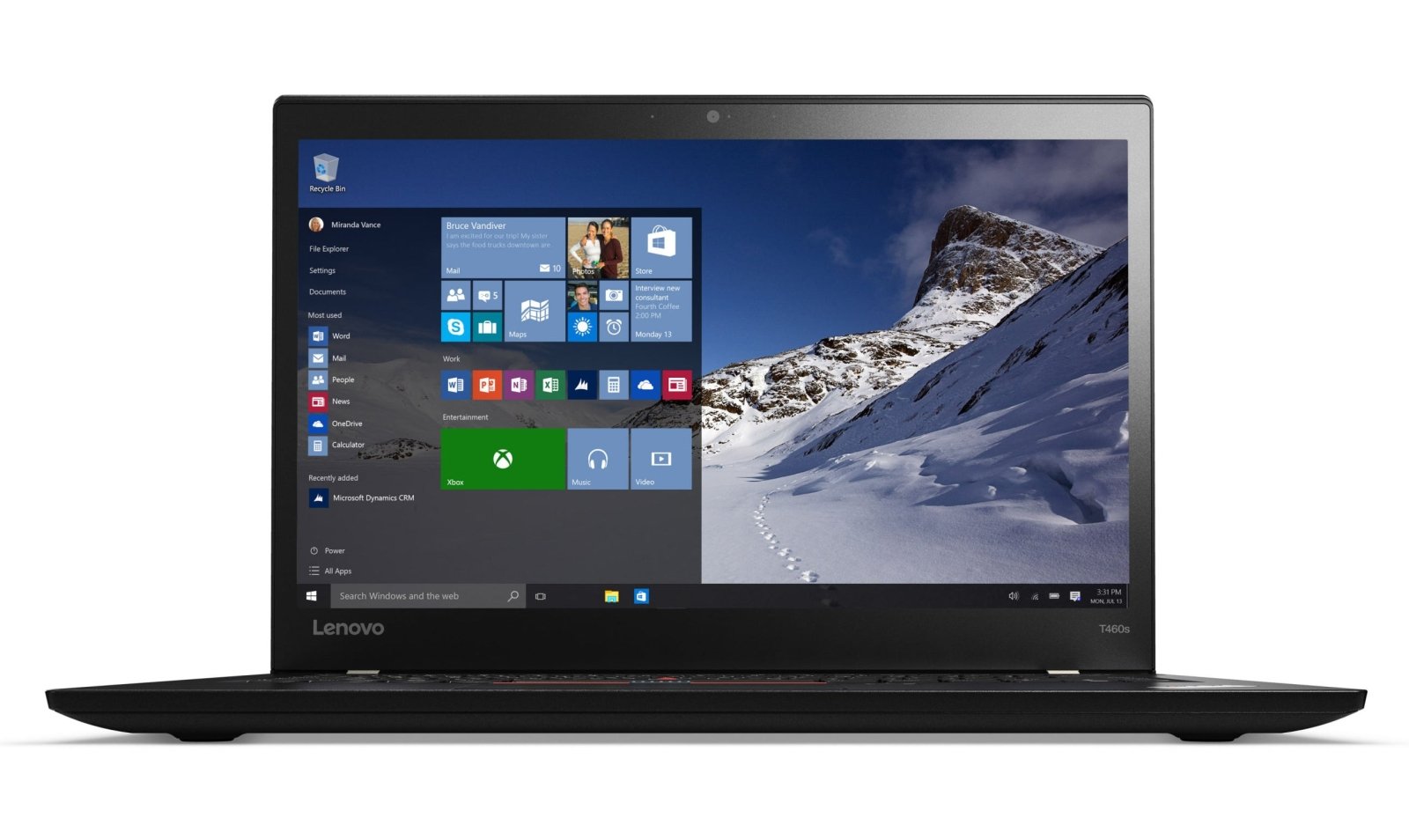 Lenovo ThinkPad T460s 14 Zoll Touch Display 1920x1080 Full HD Intel Core i5 256GB SSD 12GB Windows 10 Pro Webcam refurbished