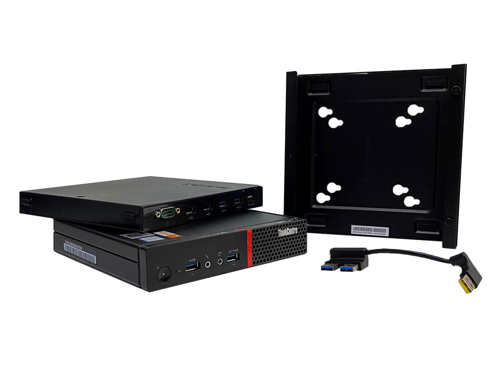 Lenovo ThinkCentre M900 Tiny USDT Intel Core i5 256 Go SSD 8 Go Win 10 Pro avec support VESA et boîtier d'extension