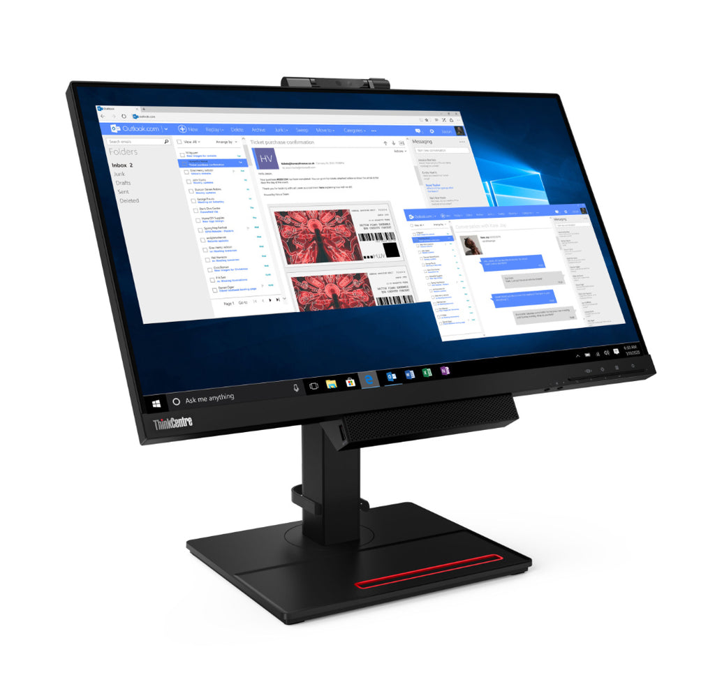 Lenovo ThinkCentre Tiny-in-One 24 Gen 4 noir 23, 8 pouces Full HD 1920x1080 DisplayPort avec webcam