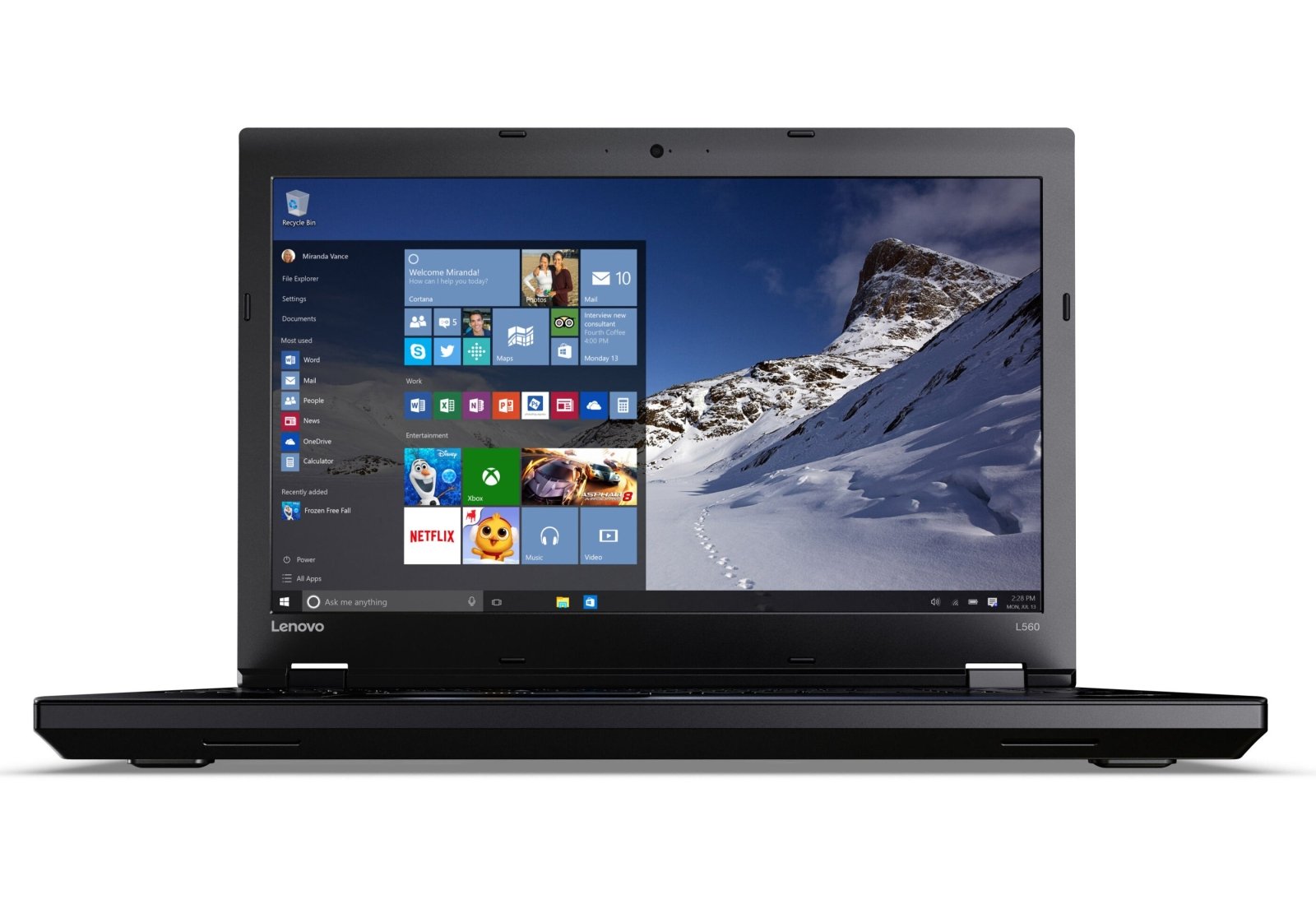 Lenovo ThinkPad L560 15,6 Zoll 1920×1080 Full HD Intel Core i5 256GB SSD 8GB Windows 10 Pro Webcam refurbished
