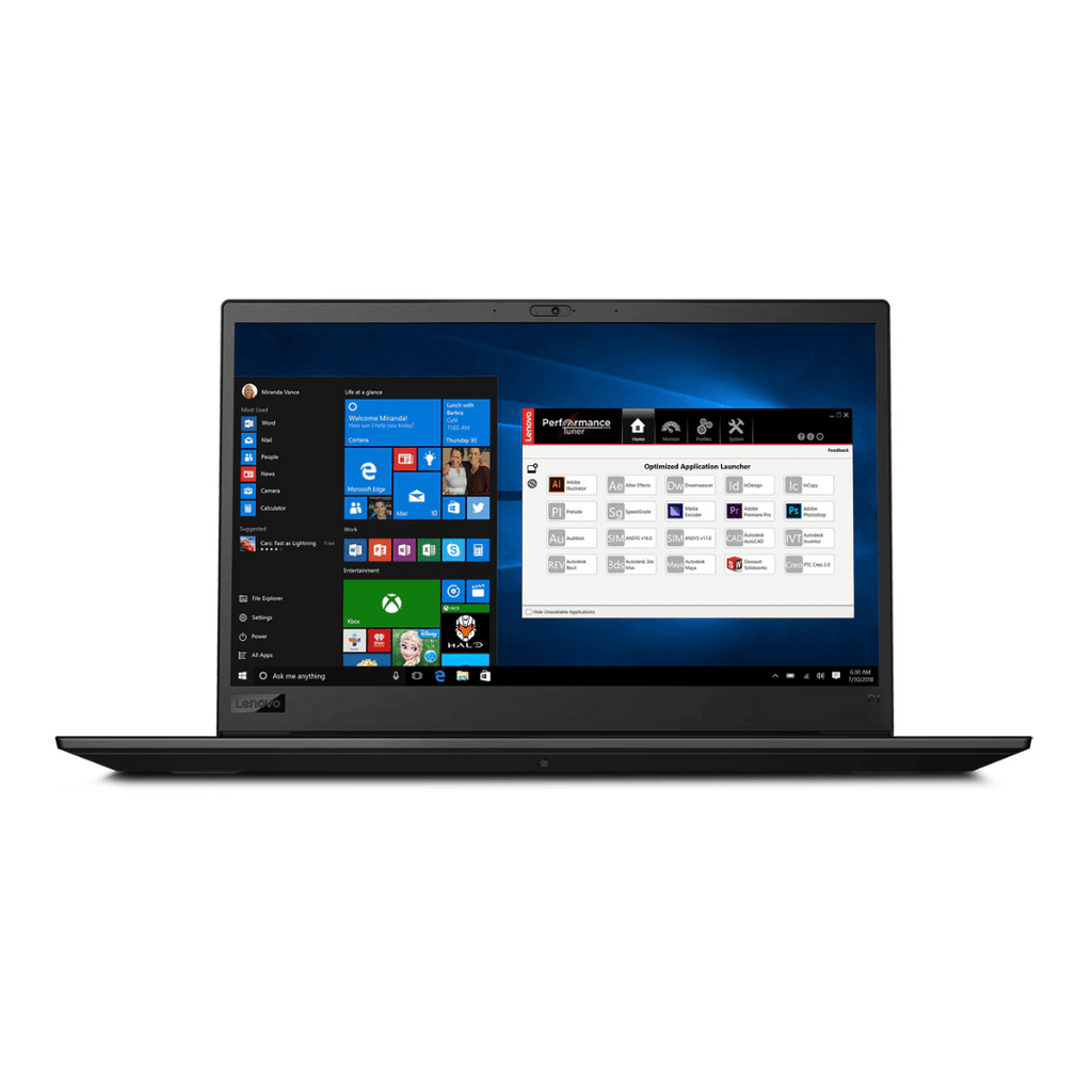 Lenovo ThinkPad P1 Gen 2 15.6 inch 4K UHD Intel Core i7 1TB SSD 32GB Windows 11 Pro Nvidia Quadro T1000