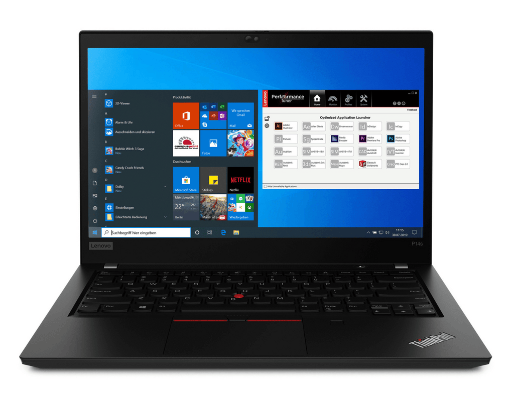Lenovo ThinkPad P14s Gen 2 14 Zoll 1920x1080 Full HD Intel Core i5 512GB SSD 24GB Windows 10 Pro Nvidia Quadro