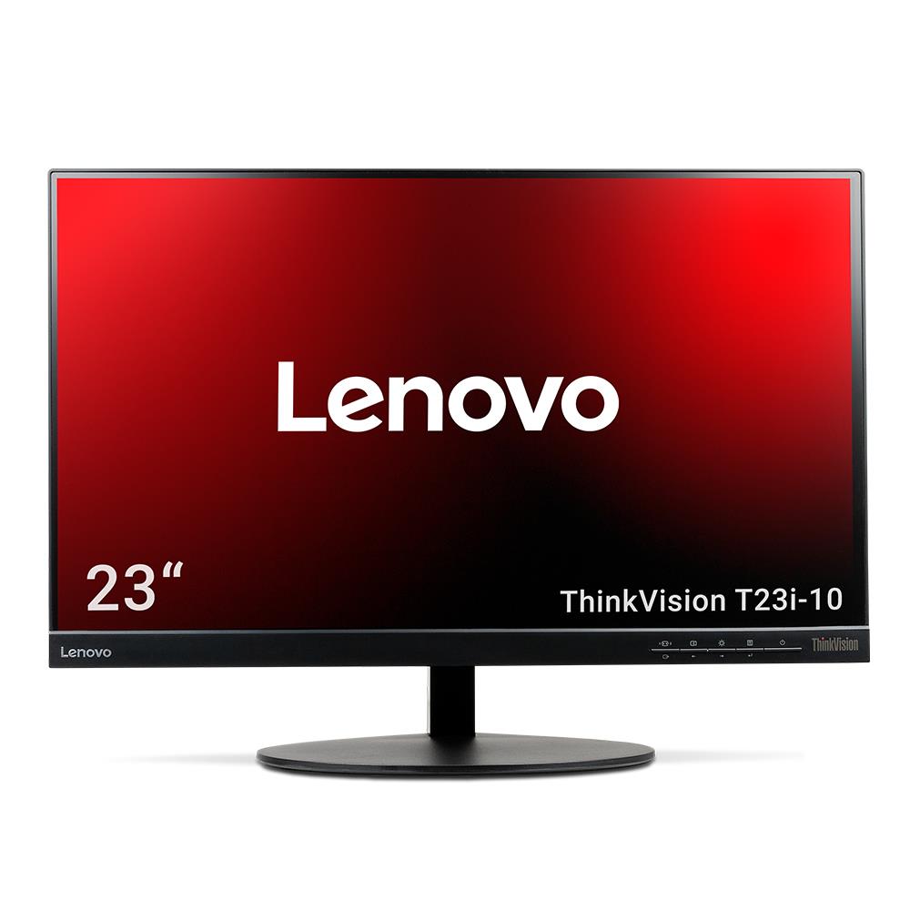 Lenovo ThinkVision T23i-10 svart 23-tums Full HD 1920x1080 HDMI DisplayPort VGA Höjdjusterbar 61ABMAT1EU