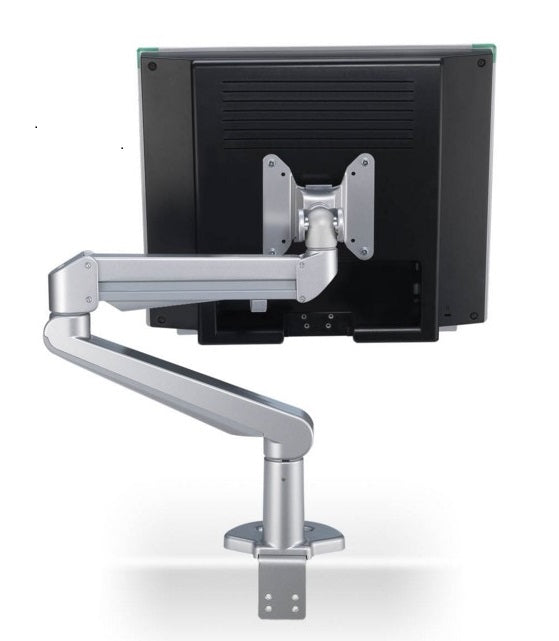 Braccio girevole per monitor MSA-1 di alta qualità, alluminio grigio argento, incl. supporto da tavolo