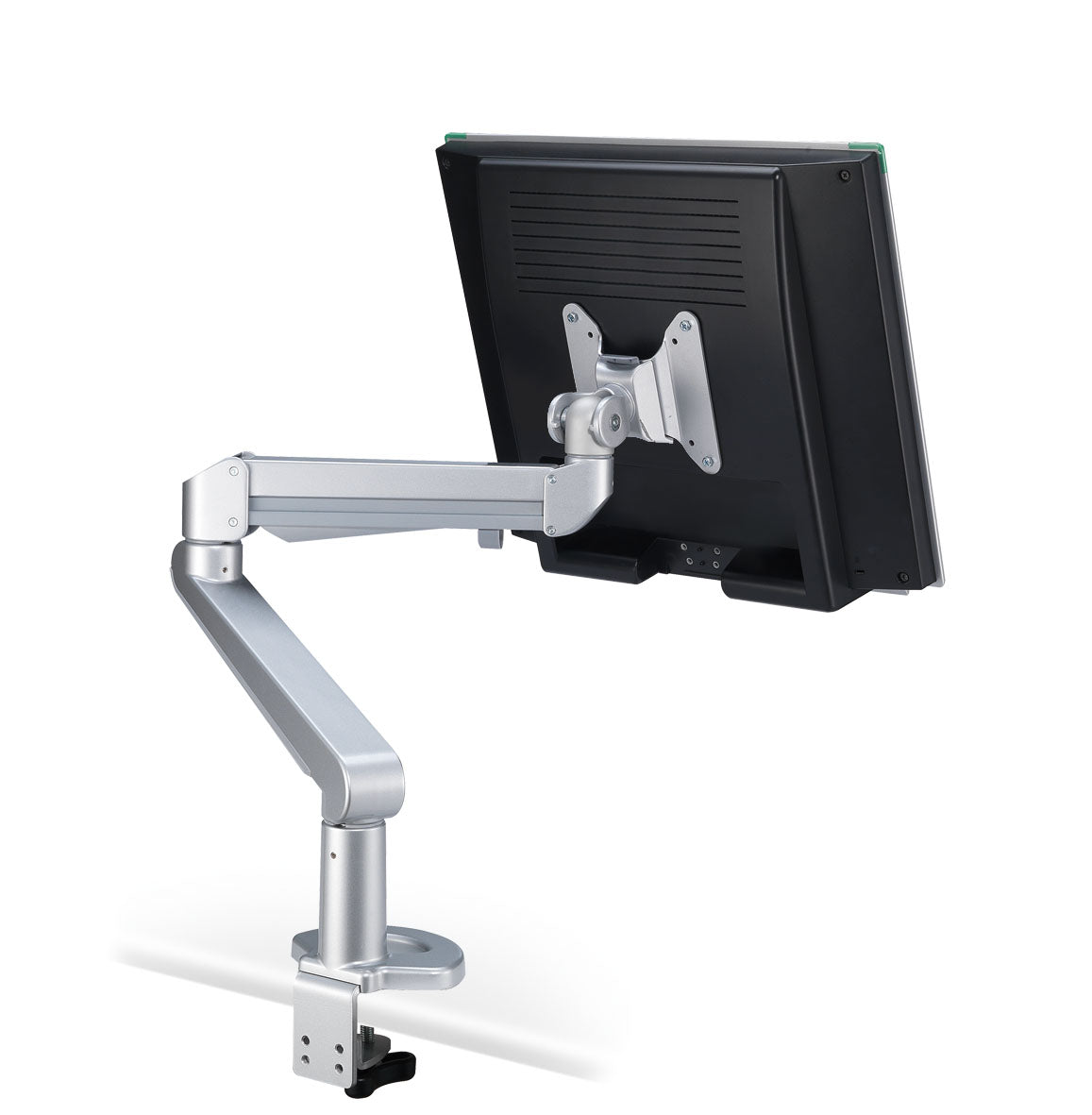 MSA - 1 Monitorschwenkarm High Quality, Aluminium silbergrau, inkl. Tischbefestigung refurbished