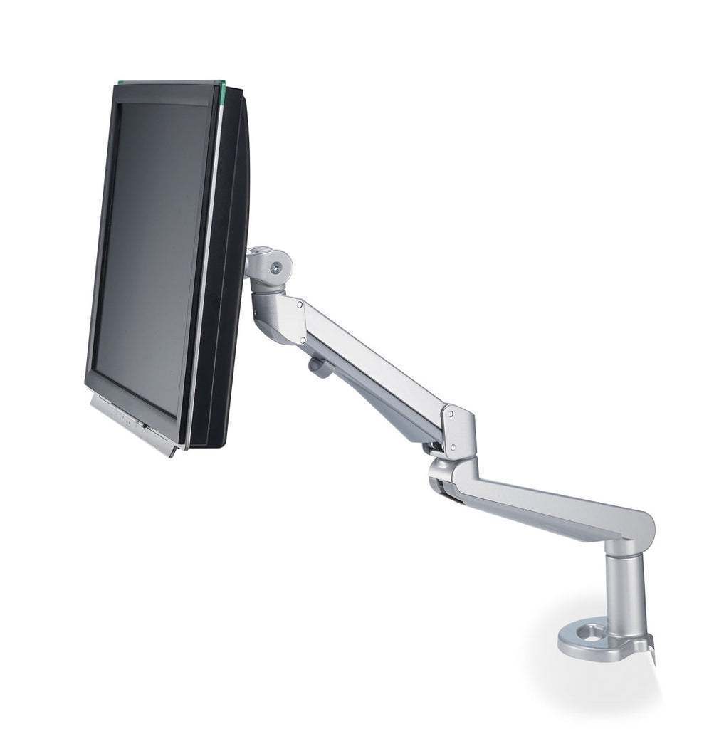 Braccio girevole per monitor MSA-1 di alta qualità, alluminio grigio argento, incl. supporto da tavolo