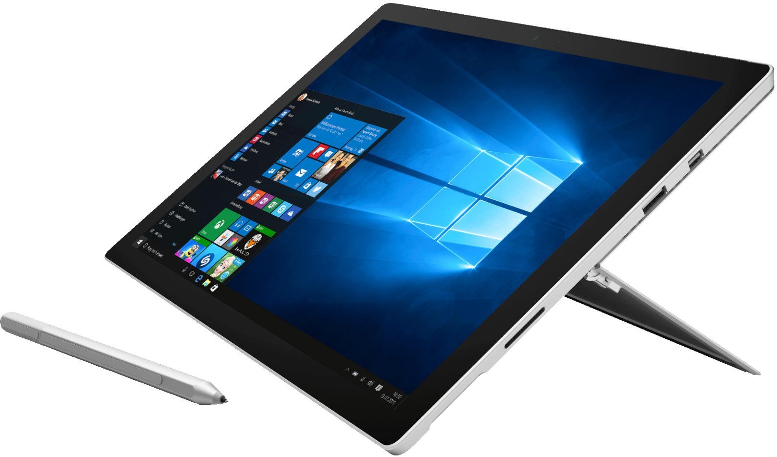 Microsoft Surface Pro 4 Tablet 12 Zoll Touch Display Intel Core i5 256GB SSD 8GB Windows 10 Pro Webcam inkl. Type Cover Schwarz refurbished