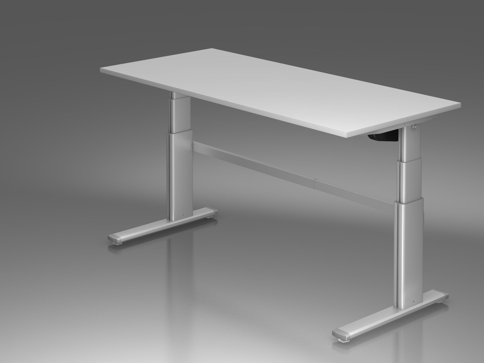 Schreibtisch Höhenverstellbarer Arbeitsplatz Ergonomic High Quality zweimotorig 60 - 130 cm refurbished