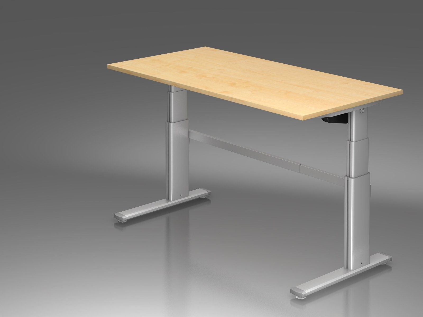 Schreibtisch Höhenverstellbarer Arbeitsplatz Ergonomic High Quality zweimotorig 60 - 130 cm refurbished