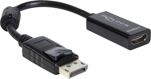 Delock Adapter Displayport -&gt; HDMI St/Bu 0,22m Kabel schwarz