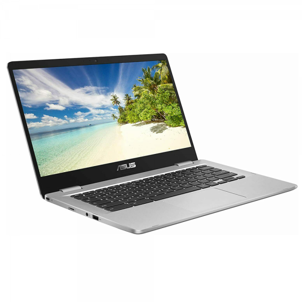 Asus Chromebook C423 14 Zoll 1920x1080 Full HD Intel Celeron 64GB Flash Speicher 8GB RAM Silber Chrome OS